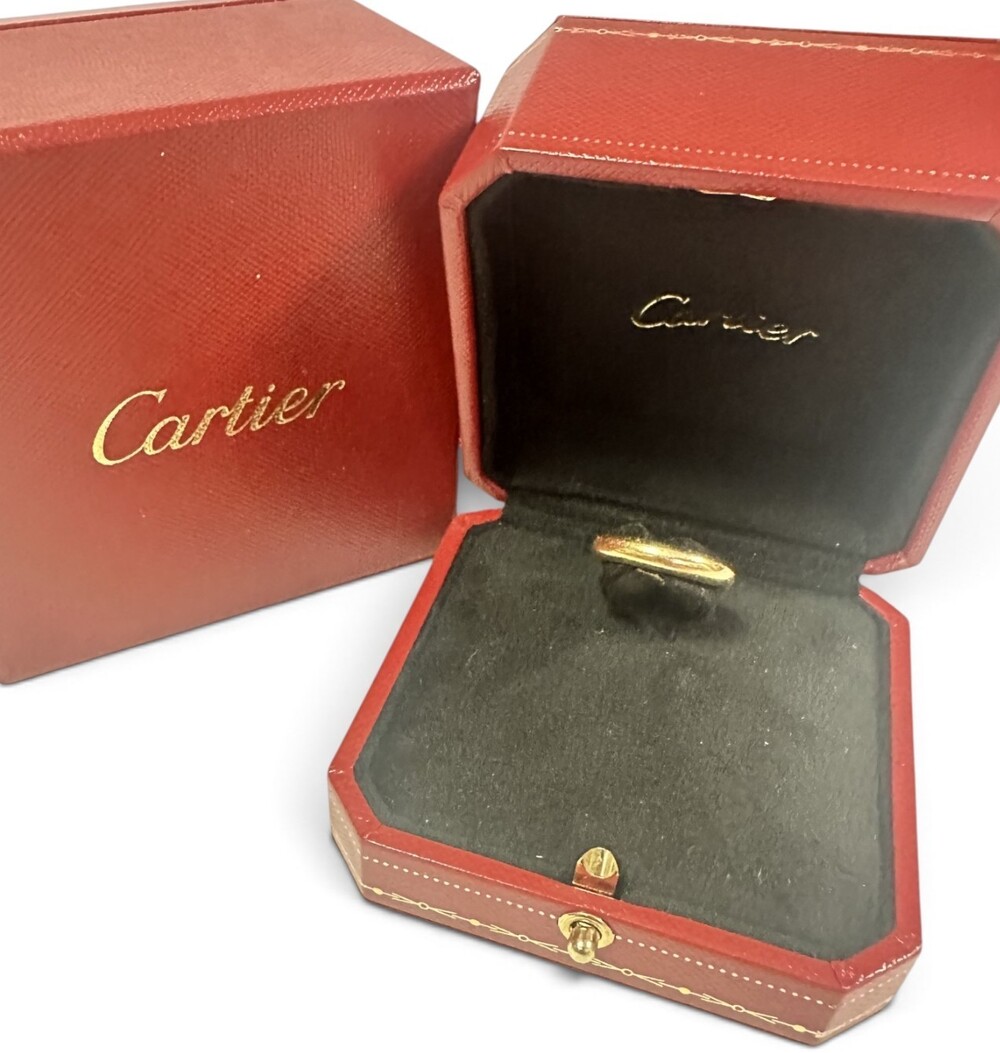 Cartier 18k Ring Yellow Gold Band 4mm Wide Rounded Size 51 / 5.5 with Box